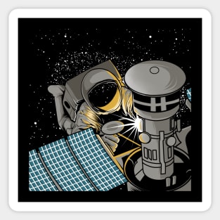 Astronaut Welder Sticker